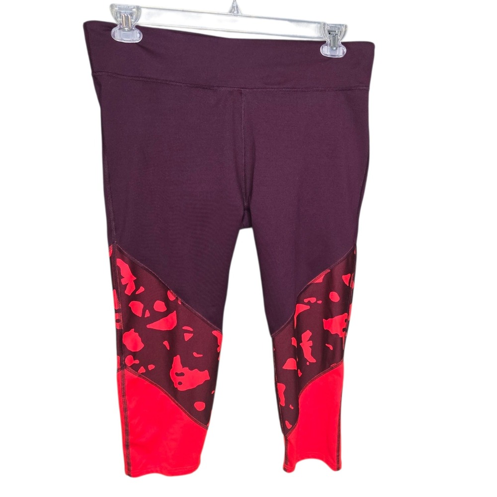 Fabletics‎ Leggings Womens High Waisted Activewear Maroon Red Crop Size 14?